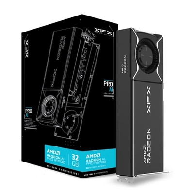 The XFX AMD Radeon AI Pro R9700 delivers powerful professional performance with advanced AMD RDNA 4 architecture.