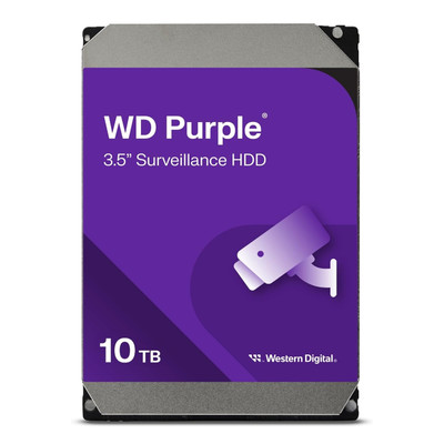 WD Purple 10TB Surveillance 7200 RPM Class, SATA 6 Gb/s, 265 MB Cache, 3.5" Internal Hard Drive WD102PURZ
