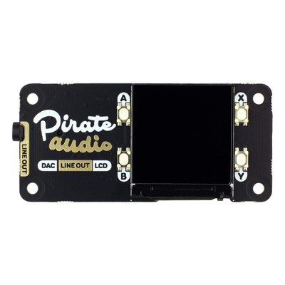 Pimoroni Pirate Audio Line-out for Raspberry Pi high-quality I2S DAC, high-res colour display PIM483