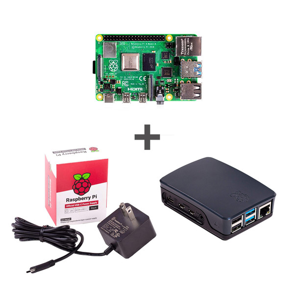 Raspberry Pi 4 Model B 8GB Black Power USB 5.1V Combo Set