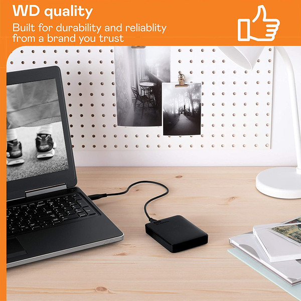 WD 4TB Elements Portable External Hard Drive HDD, USB 3.0