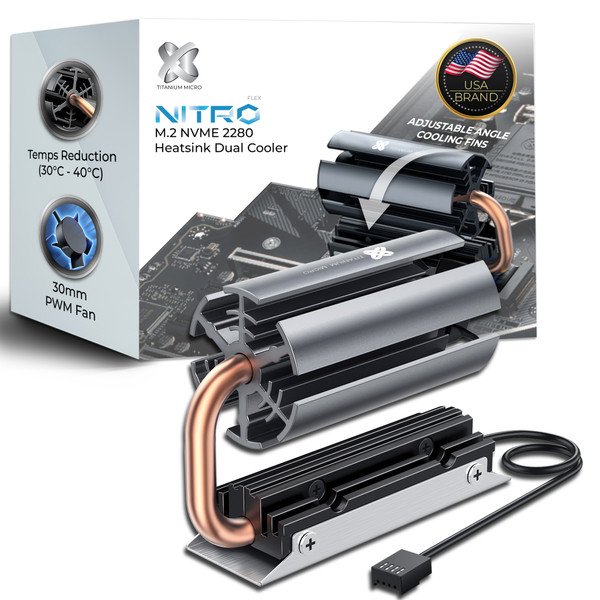 Titanium Micro Nitro Flex M.2 SSD M.2 2280 SSD Rocket Heatsink