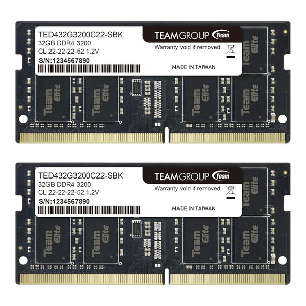 メモリー TEAMGROUP Elite DDR4 64GB (32GBx2) TEAMGROUP Elite DDR4 64GB Kit (2 x 32GB) 3200MHz (PC4-25600) CL22