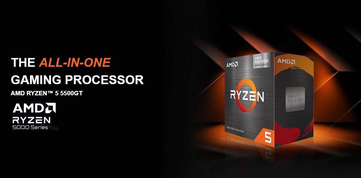 AMD Ryzen 5 5500GT Processor (Zen 3) 6-Core 3.6GHz AM4 65W