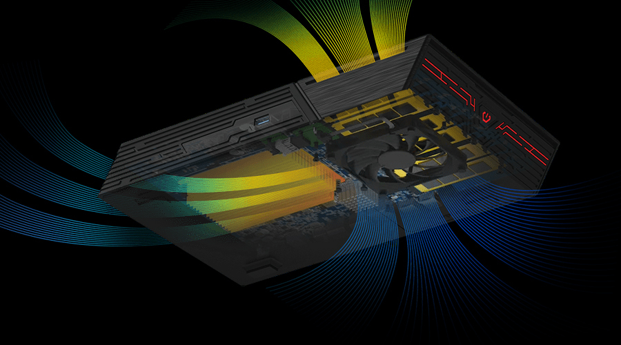 The silent fan and efficient air duct design achieve rapid heat dissipation to ensure that SSDs get the cooling they need.