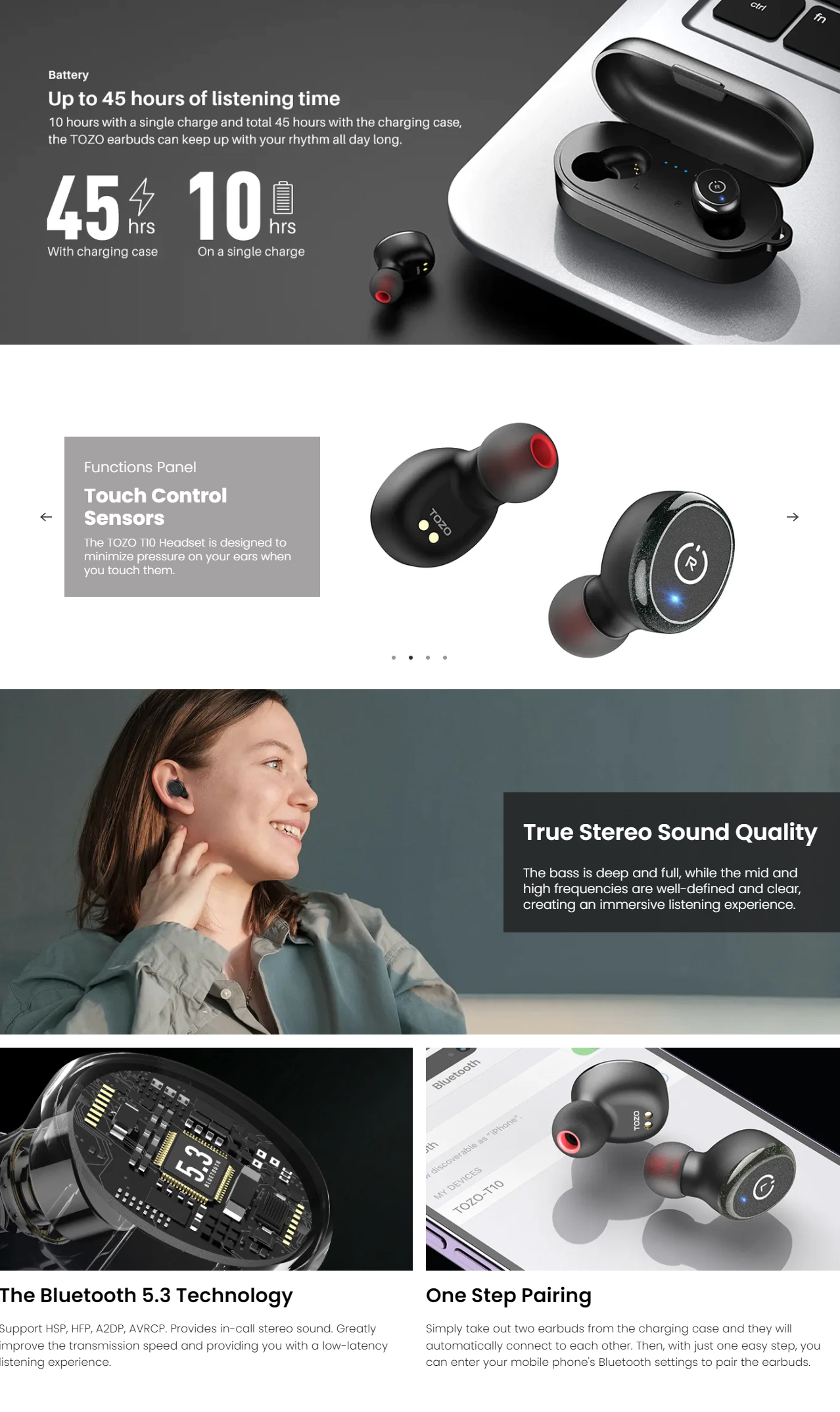 Wireless Earbuds IPX8 waterproof
