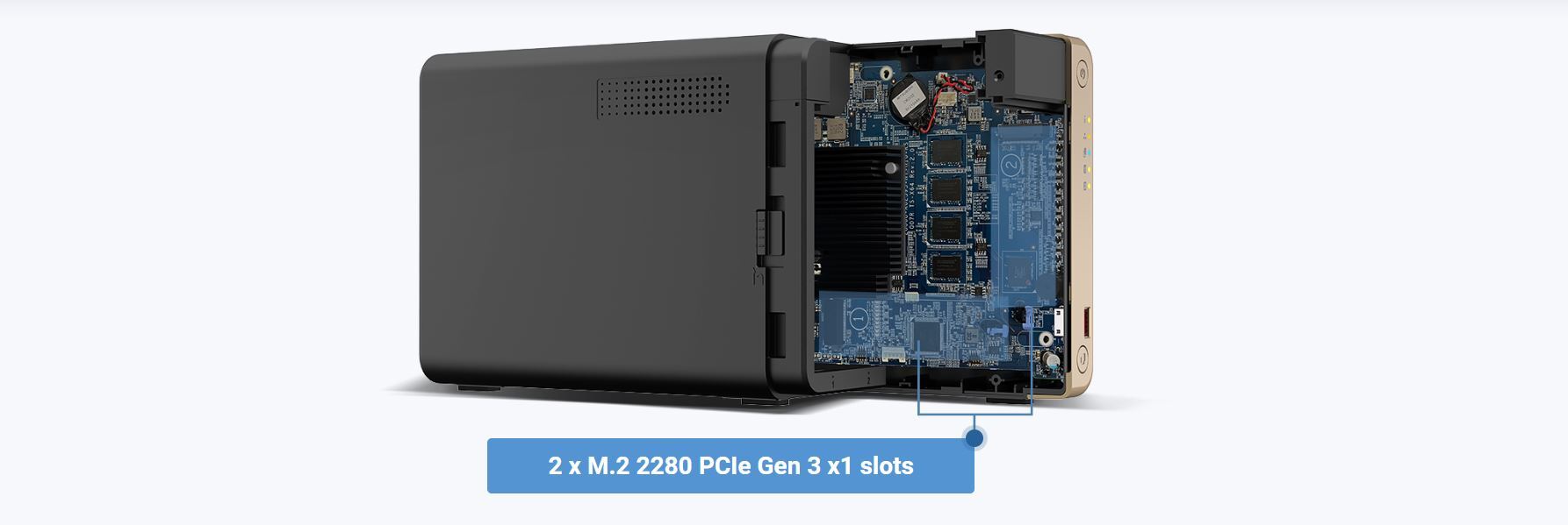 QNAP 2 Bay High-Performance Desktop NAS with Intel Celeron Quad