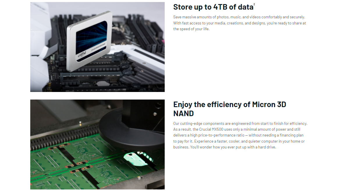 CRUCIAL MX500 SSD 2.5 1TO