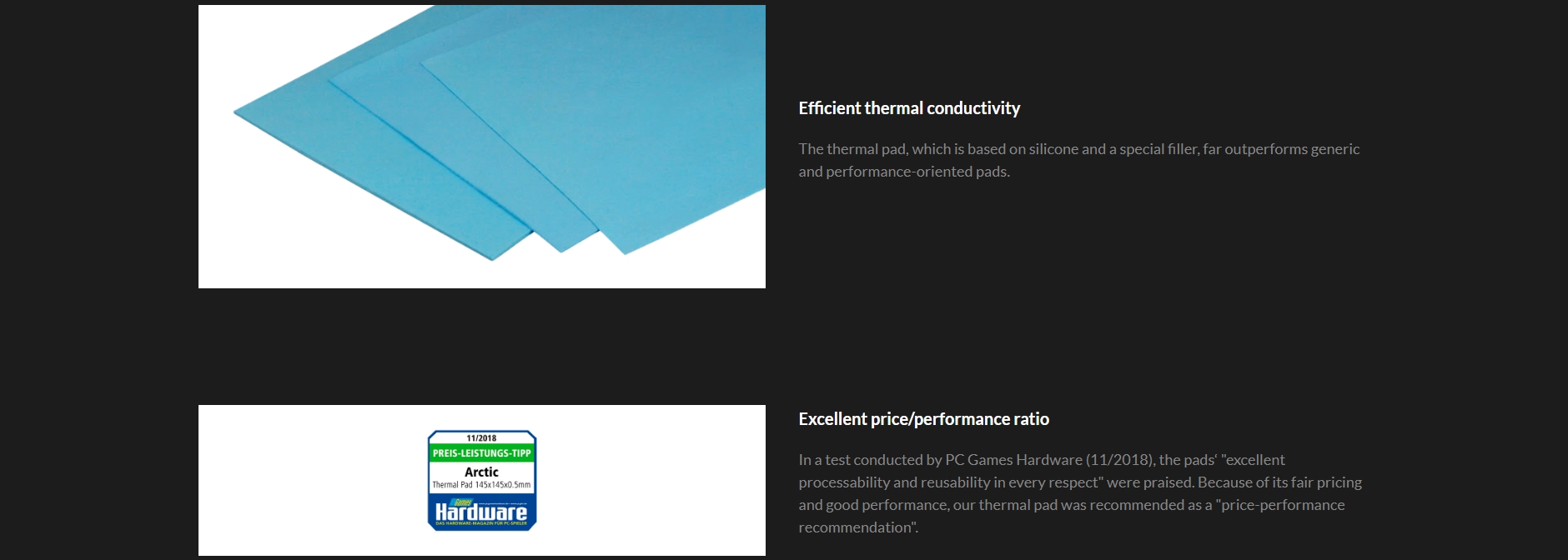  ARCTIC TP-2 (APT2560): Economic Thermal Pad, 120 x 20