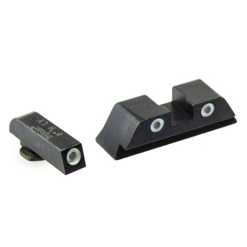 Trijicon Bright & Tough Night Sights: Standard Frame (White Outline/Green Tritium) GL01
