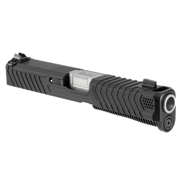 Battle Werx Ported Battle Slide Complete Slide Assembly for Glock 19, 19x, 45 compatible with Gen 5, Model V, and Gen 6 Aimpoint COA Optic Ready with ABA Sight Set