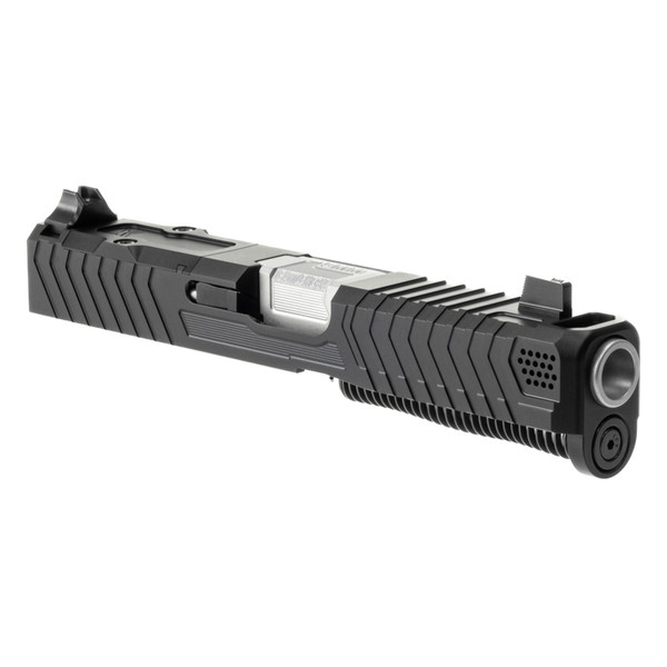 Battle Werx Ported Battle Slide Complete Slide Assembly for Glock 19, 19x, 45 compatible with Gen 5, Model V, and Gen 6 RMR 507c Optic Ready with ABA Sight Set