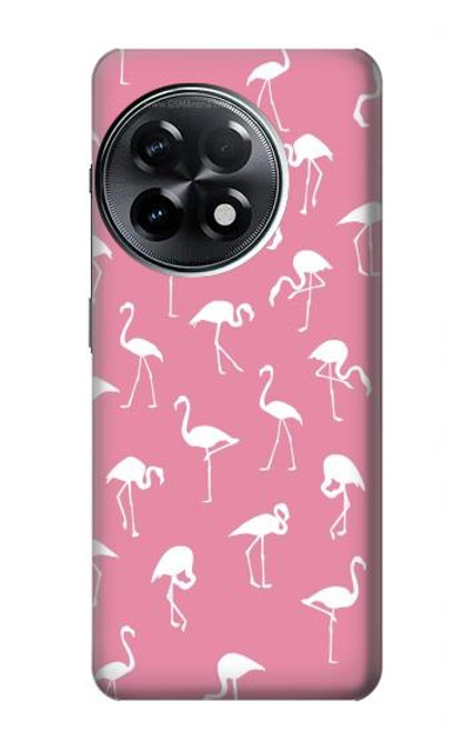 W2858 Pink Flamingo Pattern Funda Carcasa Case y Caso Del Tirón Funda para OnePlus 11R