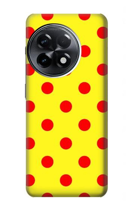 W3526 Red Spot Polka Dot Funda Carcasa Case y Caso Del Tirón Funda para OnePlus 11R