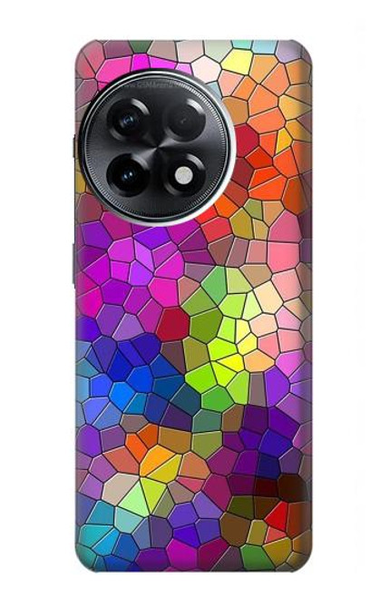 W3677 Colorful Brick Mosaics Funda Carcasa Case y Caso Del Tirón Funda para OnePlus 11R