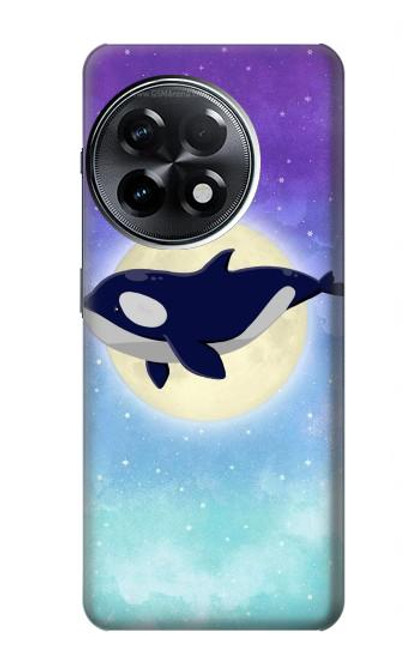 W3807 Killer Whale Orca Moon Pastel Fantasy Funda Carcasa Case y Caso Del Tirón Funda para OnePlus 11R