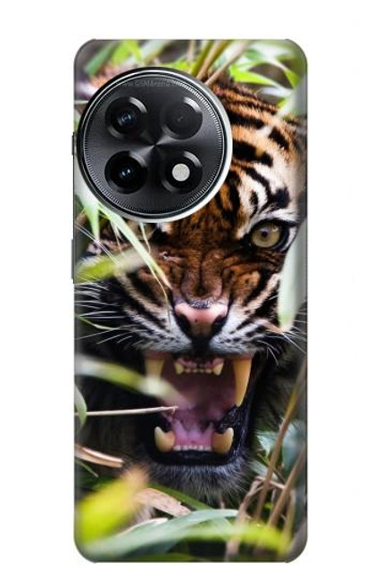 W3838 Barking Bengal Tiger Funda Carcasa Case y Caso Del Tirón Funda para OnePlus 11R