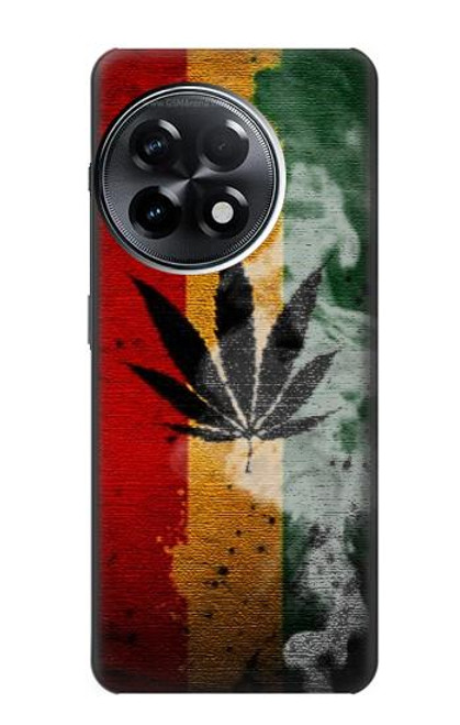 W3890 Reggae Rasta Flag Smoke Funda Carcasa Case y Caso Del Tirón Funda para OnePlus 11R