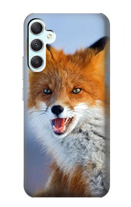 W0417 Fox Funda Carcasa Case y Caso Del Tirón Funda para Samsung Galaxy A34 5G