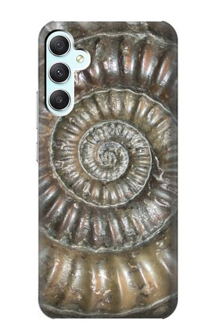 W1788 Ammonite Fossil Funda Carcasa Case y Caso Del Tirón Funda para Samsung Galaxy A34 5G