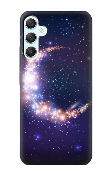 W3324 Crescent Moon Galaxy Funda Carcasa Case y Caso Del Tirón Funda para Samsung Galaxy A34 5G