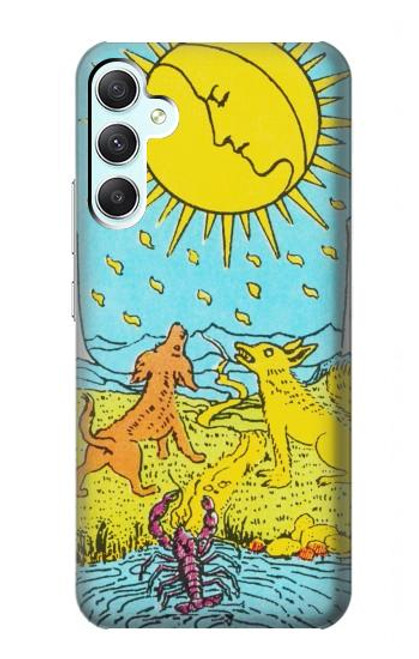 W3435 Tarot Card Moon Funda Carcasa Case y Caso Del Tirón Funda para Samsung Galaxy A34 5G