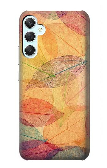 W3686 Fall Season Leaf Autumn Funda Carcasa Case y Caso Del Tirón Funda para Samsung Galaxy A34 5G