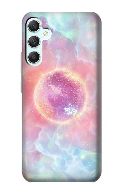 W3709 Pink Galaxy Funda Carcasa Case y Caso Del Tirón Funda para Samsung Galaxy A34 5G