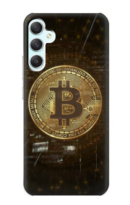 W3798 Cryptocurrency Bitcoin Funda Carcasa Case y Caso Del Tirón Funda para Samsung Galaxy A34 5G