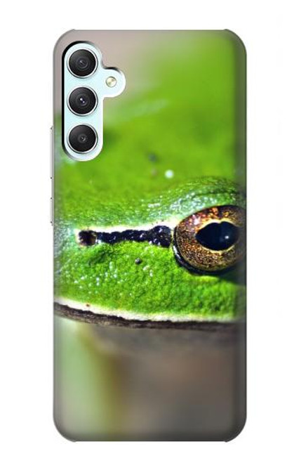 W3845 Green frog Funda Carcasa Case y Caso Del Tirón Funda para Samsung Galaxy A34 5G