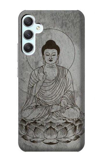 W3873 Buddha Line Art Funda Carcasa Case y Caso Del Tirón Funda para Samsung Galaxy A34 5G