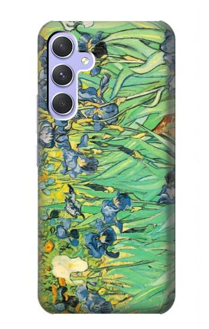 W0210 Van Gogh Irises Funda Carcasa Case y Caso Del Tirón Funda para Samsung Galaxy A54 5G