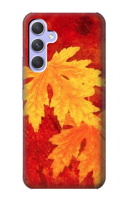 W0479 Maple Leaf Funda Carcasa Case y Caso Del Tirón Funda para Samsung Galaxy A54 5G