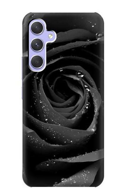 W1598 Black Rose Funda Carcasa Case y Caso Del Tirón Funda para Samsung Galaxy A54 5G