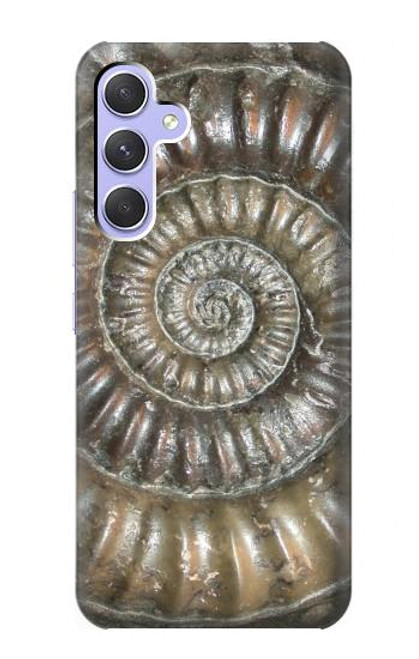 W1788 Ammonite Fossil Funda Carcasa Case y Caso Del Tirón Funda para Samsung Galaxy A54 5G