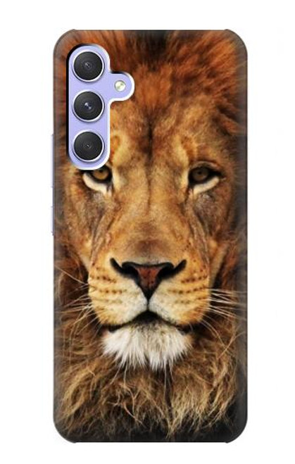 W2870 Lion King of Beasts Funda Carcasa Case y Caso Del Tirón Funda para Samsung Galaxy A54 5G