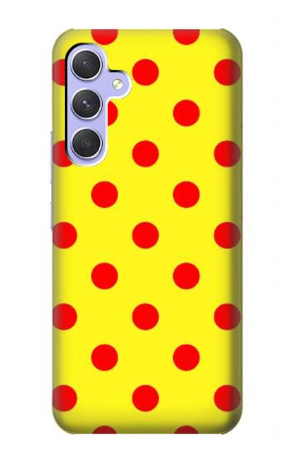W3526 Red Spot Polka Dot Funda Carcasa Case y Caso Del Tirón Funda para Samsung Galaxy A54 5G