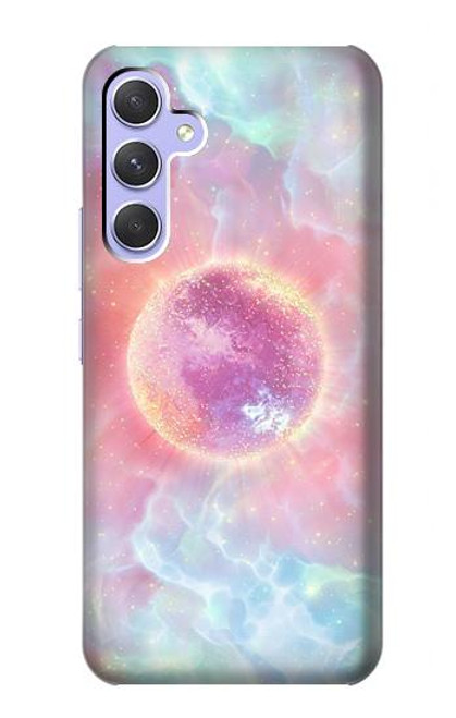 W3709 Pink Galaxy Funda Carcasa Case y Caso Del Tirón Funda para Samsung Galaxy A54 5G