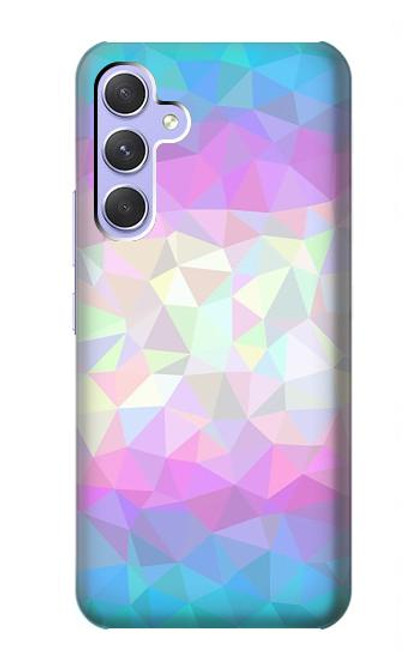 W3747 Trans Flag Polygon Funda Carcasa Case y Caso Del Tirón Funda para Samsung Galaxy A54 5G