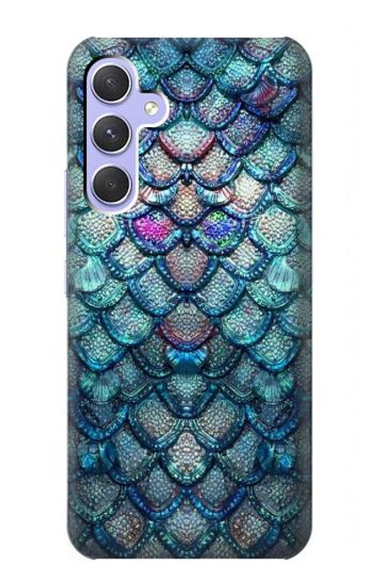 W3809 Mermaid Fish Scale Funda Carcasa Case y Caso Del Tirón Funda para Samsung Galaxy A54 5G