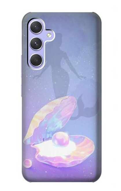 W3823 Beauty Pearl Mermaid Funda Carcasa Case y Caso Del Tirón Funda para Samsung Galaxy A54 5G
