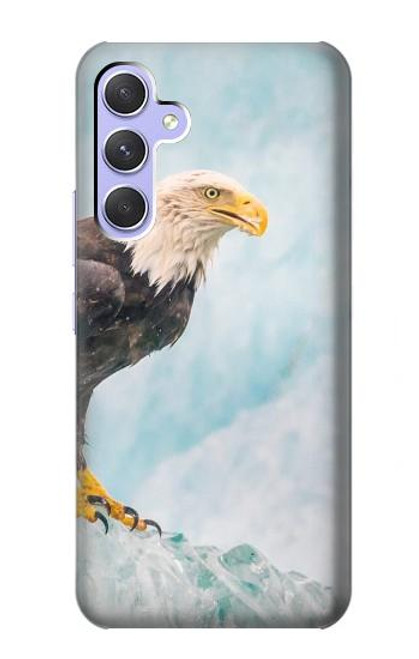 W3843 Bald Eagle On Ice Funda Carcasa Case y Caso Del Tirón Funda para Samsung Galaxy A54 5G