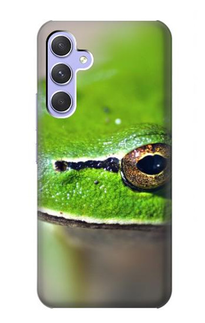 W3845 Green frog Funda Carcasa Case y Caso Del Tirón Funda para Samsung Galaxy A54 5G
