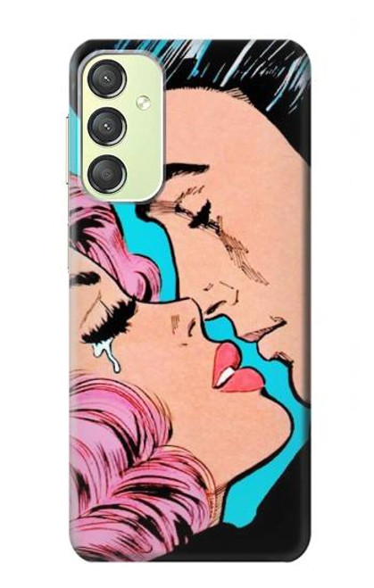 W3469 Pop Art Funda Carcasa Case y Caso Del Tirón Funda para Samsung Galaxy A24 4G