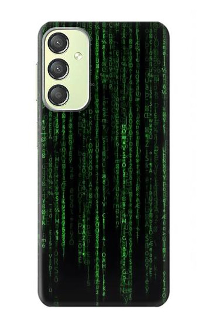 W3668 Binary Code Funda Carcasa Case y Caso Del Tirón Funda para Samsung Galaxy A24 4G