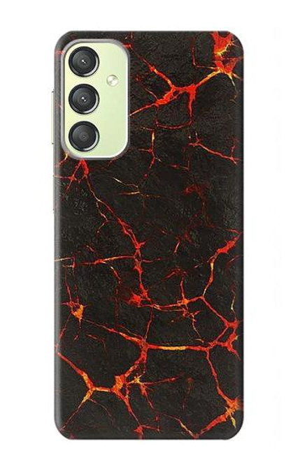 W3696 Lava Magma Funda Carcasa Case y Caso Del Tirón Funda para Samsung Galaxy A24 4G