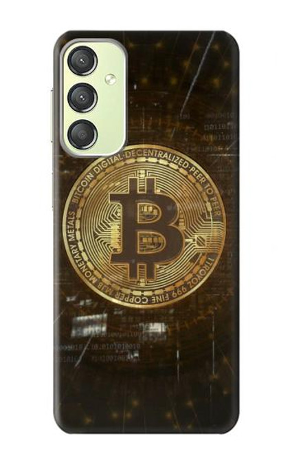 W3798 Cryptocurrency Bitcoin Funda Carcasa Case y Caso Del Tirón Funda para Samsung Galaxy A24 4G