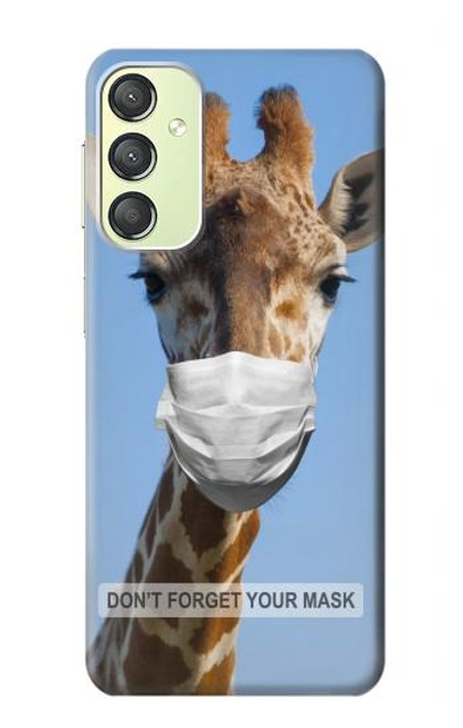 W3806 Funny Giraffe Funda Carcasa Case y Caso Del Tirón Funda para Samsung Galaxy A24 4G