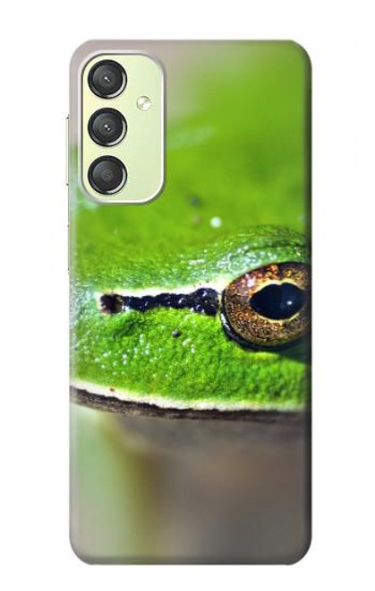 W3845 Green frog Funda Carcasa Case y Caso Del Tirón Funda para Samsung Galaxy A24 4G