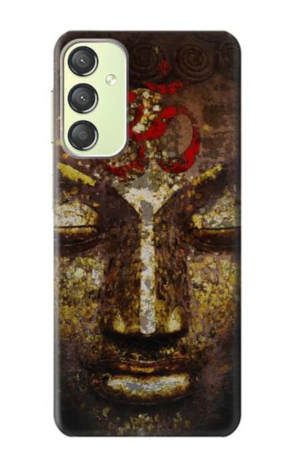 W3874 Buddha Face Ohm Symbol Funda Carcasa Case y Caso Del Tirón Funda para Samsung Galaxy A24 4G